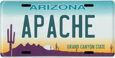 Apache Junction Arizona Aluminum License Plate picture
