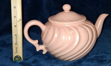 Vtg Franciscan Ware Coronado Swirl Teapot Lid Soft Coral Salmon Pottery picture