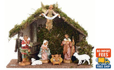 Fontanini 7pc Nativity Set with Stable Signed by Emanuele Fontanini picture