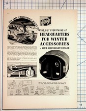 Vintage 1930s-40s Chevrolet Winter Accessories Car Heater Ad Ephemera picture