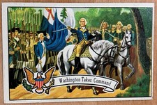 1956 Topps U.S. Presidents #1 Washington Takes Command VG/EX picture