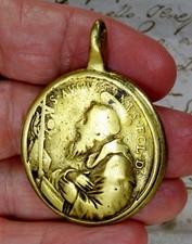 ANTIQUE 18TH CENTURY SAINT AUGUSTINE N.S. Del Pilar Bronze Pilgrimage Medal picture