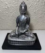 Shakyamuni Sakyamuni Amitabha Buddha Guatama Statue Bronze Silver Zen  picture