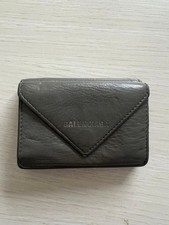 Balenciaga Gray Leather Trifold Wallet picture