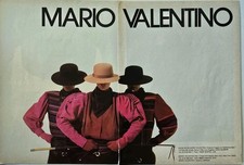 1982 Mario Valentino Women's Fashion Two Page Vintage Ad picture