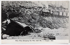 MB 1A Train Wreck at Newbury New Hampshire in Dec. 1910 Vintage Chrome Postcard picture