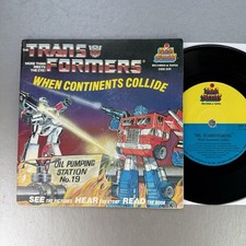 Vintage 1984 Transformers Book And Record “ When Continents Collide” 33.5, 7”LP picture