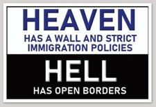 Heaven Has A Wall Maga Republican Bumper Sticker Decal 2028 picture