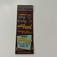 Oceanside Travel Lodge Best Rest Oceanside CA Vintage Matchbook Cover TMB44-2 picture