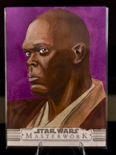 2025 Topps Star Wars Masterwork 1/1 Sketch Mace Windu By JASON CHRISTNER picture