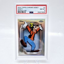2024 Topps Chrome Disney Goofy #4 PSA 8 Refractor  picture