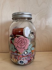 Huge Mixed Button Jar Sewing Craft Lot Vintage Modern Buttons picture