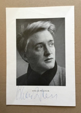 Oskar Werner (5 Original Autographs on Booklet '57) 