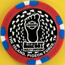 NEW Harley Davidson Wide Print Poker Chip Bigfoot HD in Pigeon Forge, Tennessee picture