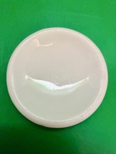 Antique 19th Century White English Ironstone Chunky Glossy Butter Pat 3A picture