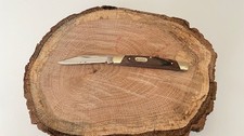 Buck Vintage 379 Wood Handle Solo Single Plain Blade Folding Pocket Knife-Great picture