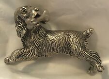Vintage Pietro Sorini Silver Dog with Bone Figurine Italy *105AR 2