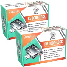 LATCH.IT Chrome RV Door Latch | 2 Keyed Alike RV Door Locks for Travel Traile... picture