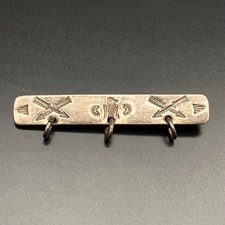 Vintage Hopi Pawn Morris Robinson Thunderbird Arrow Stampwork Silver Brooch picture