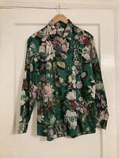 Dries Van Noten Women’s Cotton Floral Print Button Down Dress Shirt Size 42 picture