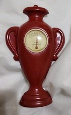 Vintage Antique Tel Tru Room Thermometer.  Red Vase Wall Hanger.   MADE IN USA  picture