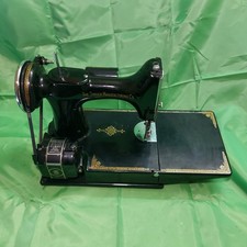 Vintage Singer 221 Featherweight Sewing Machine With Carrying Case & Accessories picture