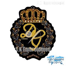 Dolce & Gabbana Handmade Embroidered DG Crown Black Blazer Patch. picture