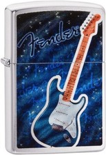 Zippo Fender Guitar Brushed Chrome 29128 picture