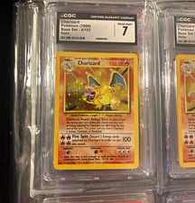 CGC 7 Charizard Holo 4/102 1999 Pokémon Base Set English Graded Card picture