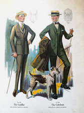 ORIGINAL 1910s VTG International Tailoring Co Lithograph Store Advert Poster picture