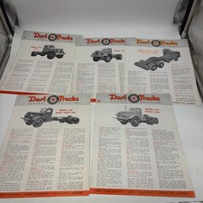 1950s Dart Trucks Sales Brochure Lot 5 Specification Sheets Oilfield Crane Tande picture