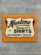 Vintage 1950s Mentone Quality Shirts Sign picture