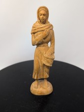 Vintage Hand-Carved Wooden Figurine / Folk Art Statue picture
