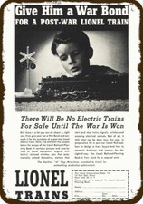 1944 LIONEL Electric Model Train Vintage-Look DECORATIVE REPLICA METAL SIGN  picture