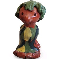  Vintage Studio Pottery Troll Figurine Long Nose Gnome Ceramic Statue 3.5