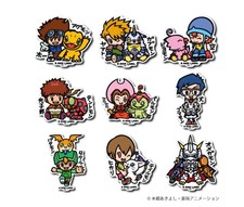 Digimon Adventure B-SIDE LABEL Complete Set of 9 Stickers picture