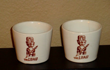 2 VTG Steve Crane the LUAU Tiki Bar Teacup Walker China Restaurant Ware BHCa Mug picture