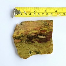 Morrisonite / Picture Jasper Slab - Old Stock - Butterscotch / Red & Pink ~125g picture