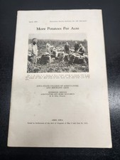 1930 Iowa State College Extension Bulletin More Potatoes Per Acre Agriculture picture