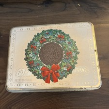VTG OREO COOKIE 78th ANNIVERSARY TIN CONTAINER 1912-1990 picture