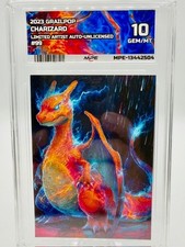 2023 Grail Pop Limited Edition Artist Signed Charizard 10/30 MPE Gem Mint 10 picture