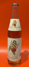 Vintage GOLD Diet 7 Up Bottles, Full Sealed Bottle. picture