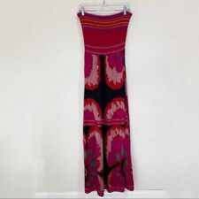 M by Missoni Floral & Striped Viscose Strapless Maxi Dress Women's Size 6 picture