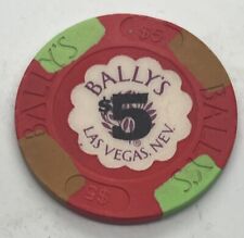 Bally’s Hotel Casino Las Vegas Nevada NV $5 Chip Red Green Brown House Mold 1986 picture