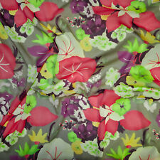 Etro authentic stretch crepe silk fabric Made in Italy Price x 1 yd. Flowers. picture