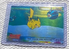1999 Topps Pokémon Mewtwo Strikes Back Chase #28 The Chase for Pikachu picture