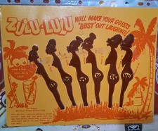 Vintage Zulu Lulu Swizzle Sticks Drink Mixer Cocktail Mid Century Tiki party 👀 picture