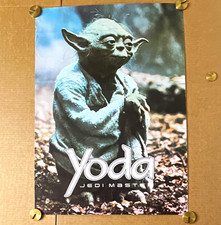 Rare vintage 1980 Yoda Jedi master poster Star Wars 20 x 28  picture