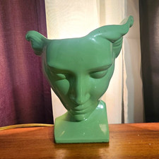 Vintage frankart style revival lamp Sarsaparilla Original Patina Green picture