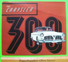 rare 1955 CHRYSLER 300 HEMI The 1st 300 PERFORMANCE CAR COLOR FOLDER BROCHURE  picture